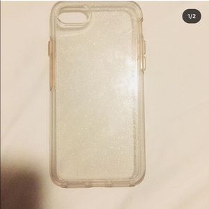 Clear w/Silver Glitter Otterbox for Iphone 7/8